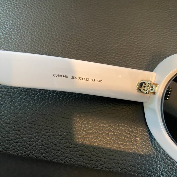 CELINE TRIOMPHE SUNGLASSES IN ACETATE WHITE